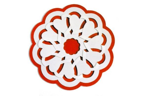 3D Fold and Tuck Dimentional Flower SVG
