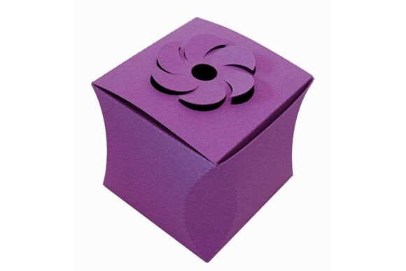 3D Pillow Curved Cube Favour Paper Box