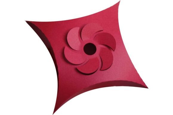 3D Pillow Cushion Favour Paper Box SVG