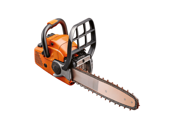Chainsaw Red Color 3d Icon Isolated