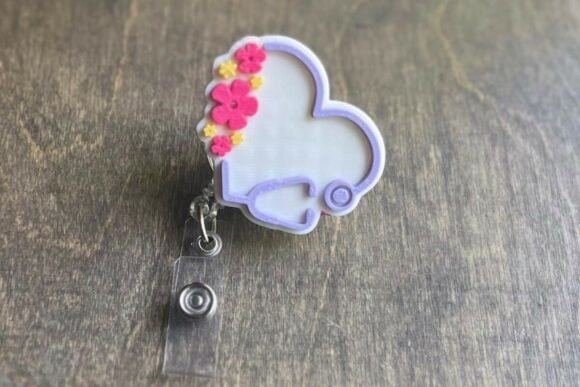 Spring Stethoscope Badge Reel STL 3D Model for 3D Printing