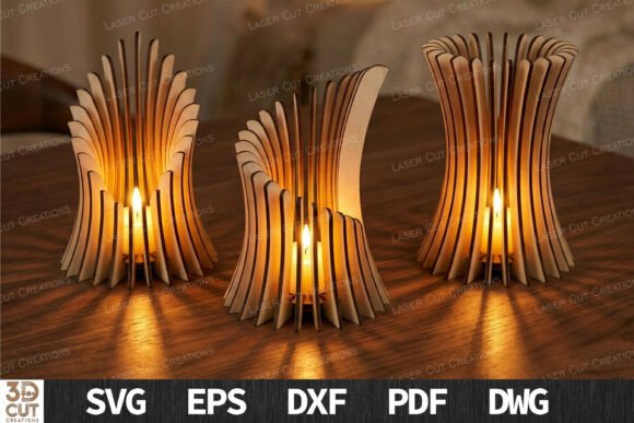 Transforming Ambient Lighting with the Spiral Candle Holder 3D Laser SVG
