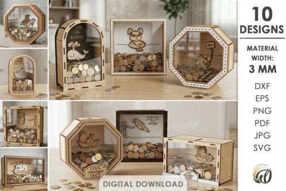 Unlock Your Creativity with the 3D Funny Money Banks Bundle Laser Cut